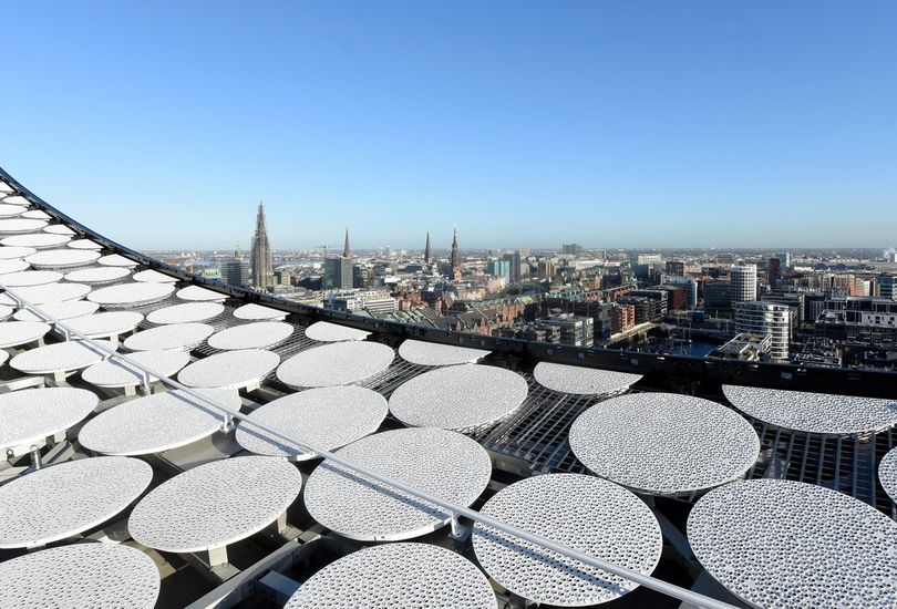 Elbphilharmonie, Elphi, Hamburg, Dach, Pailetten, Foliendach, Dacheinzelhalter, Patent, Roof-PIN, Pailletten